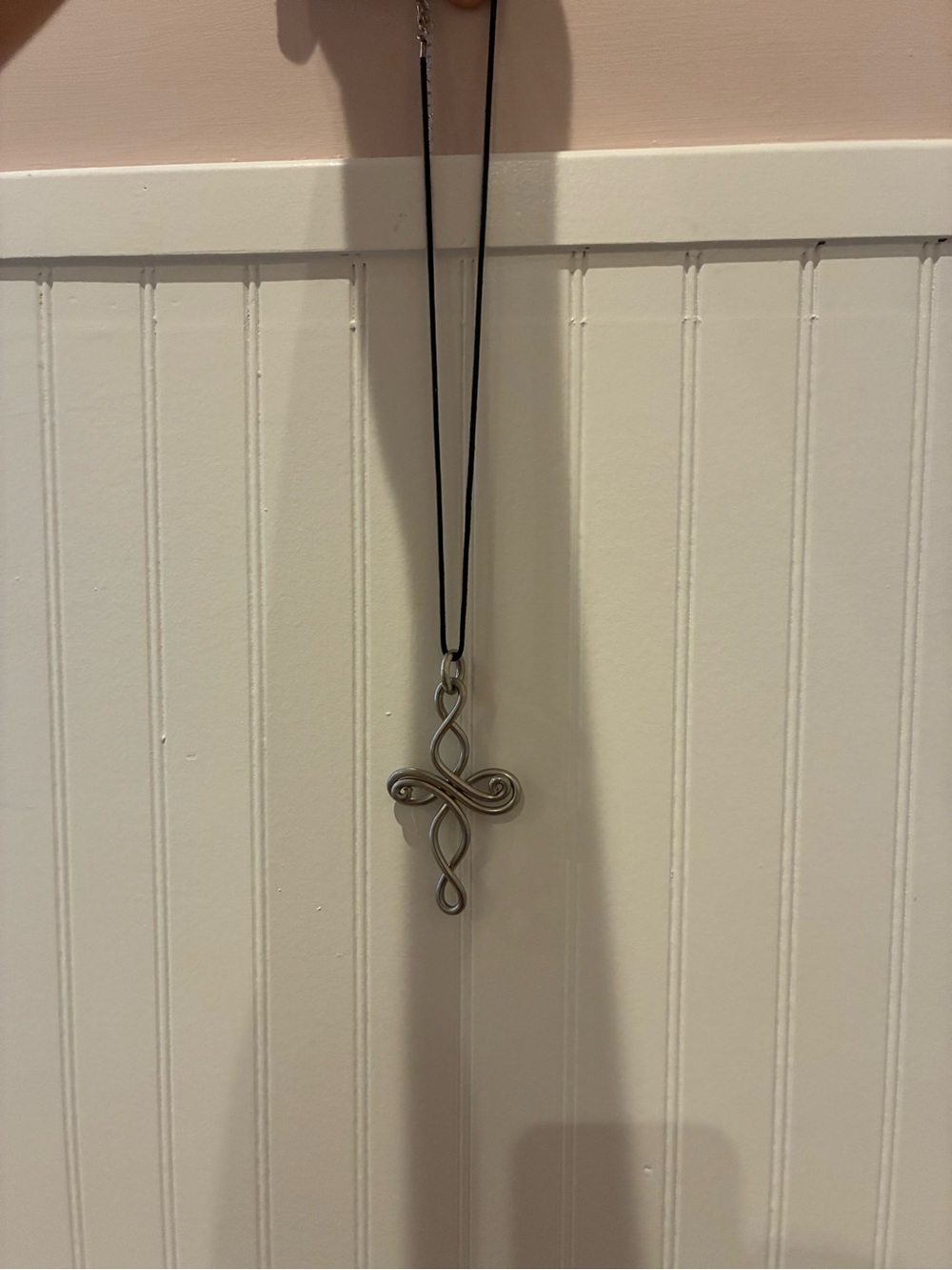 Silver Swirl Cross Pendant Necklace - Home Accents
